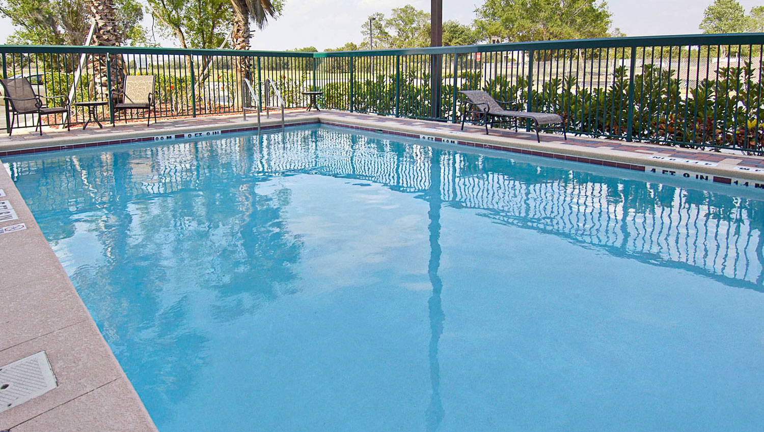 blue outdoor swimming pool for hot Florida weather